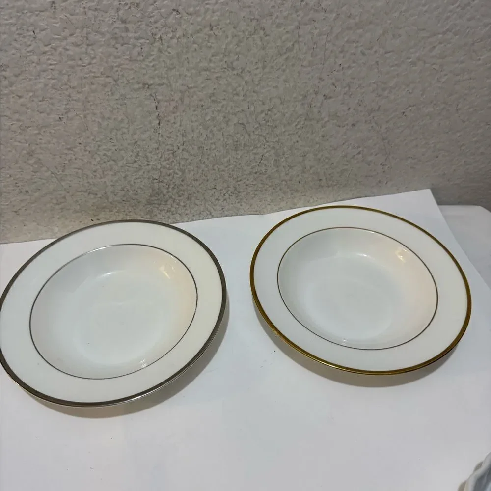 2 Wedgwood Sterling and California Salad Plate bowls Bone China made in England